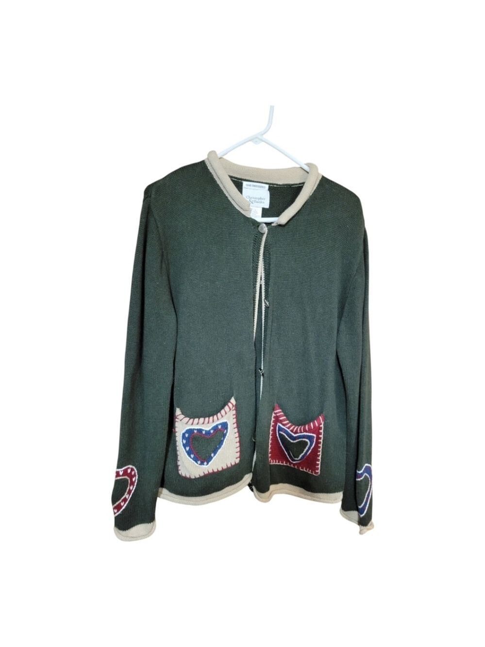 Christopher & Banks Christmas Sweater Cardigan Womens L - Picture 2 of 8